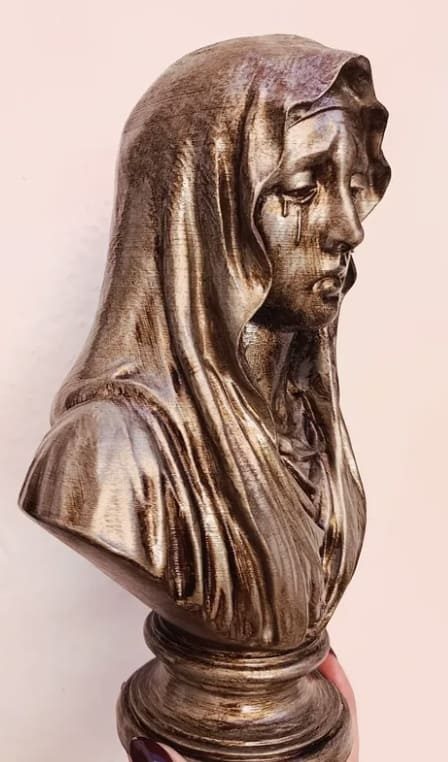 Busto de la Virgen Dolorosa impreso en 3D