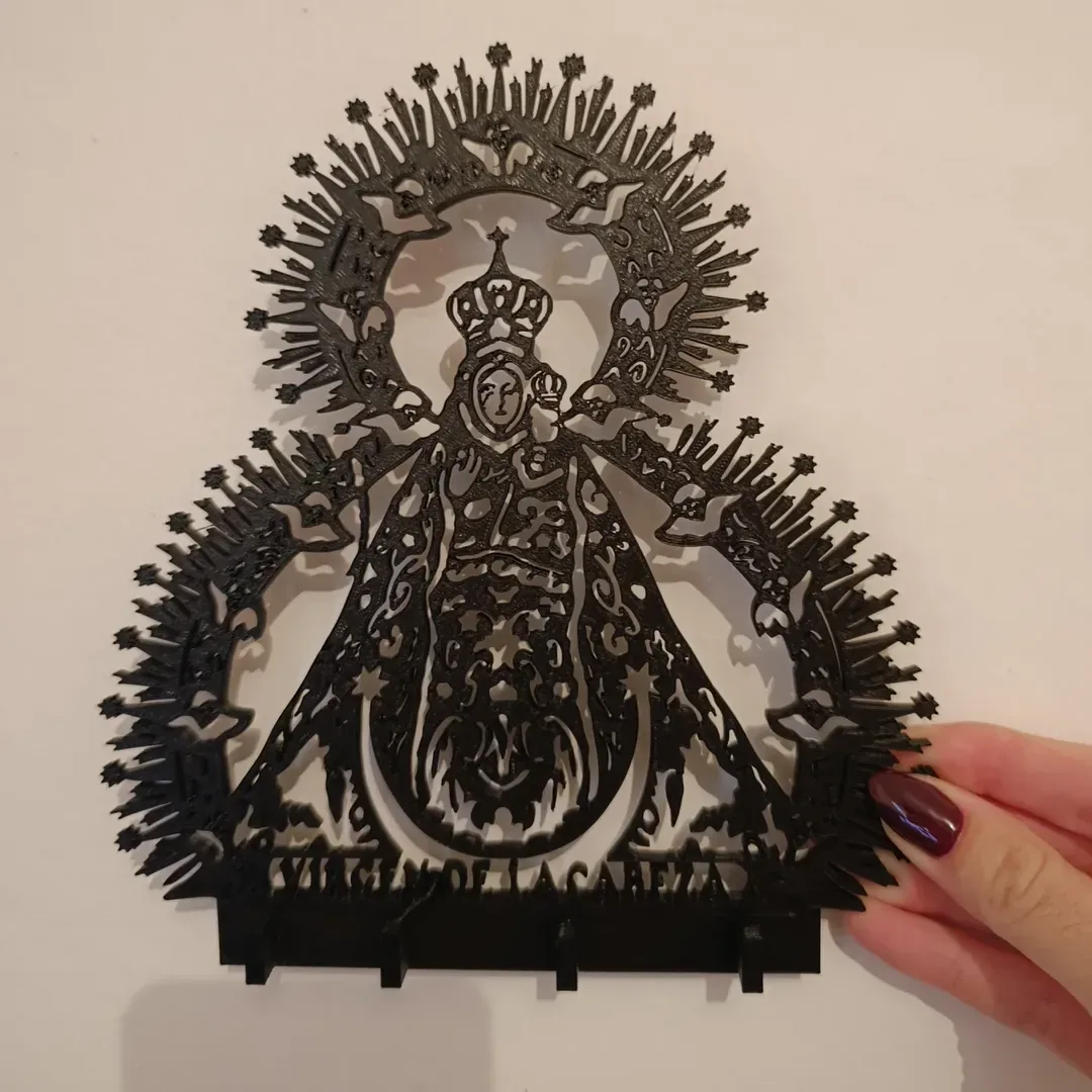 Cuelga llaves de pared de la Virgen de la Cabeza impreso en 3D